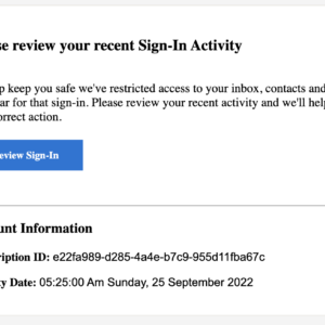 Office365 Encrypted HTML Letter | Please review your recent Sign-In Activity | 100% Inbox with link