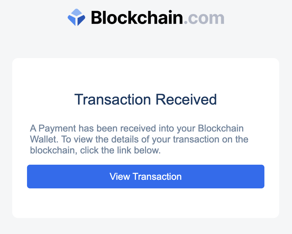 Blockchain Encrypted Html Letter (Transaction Received) 100% Inbox with link