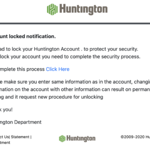 Huntington Bank Encrypted Html Letter 100% Inbox with Link