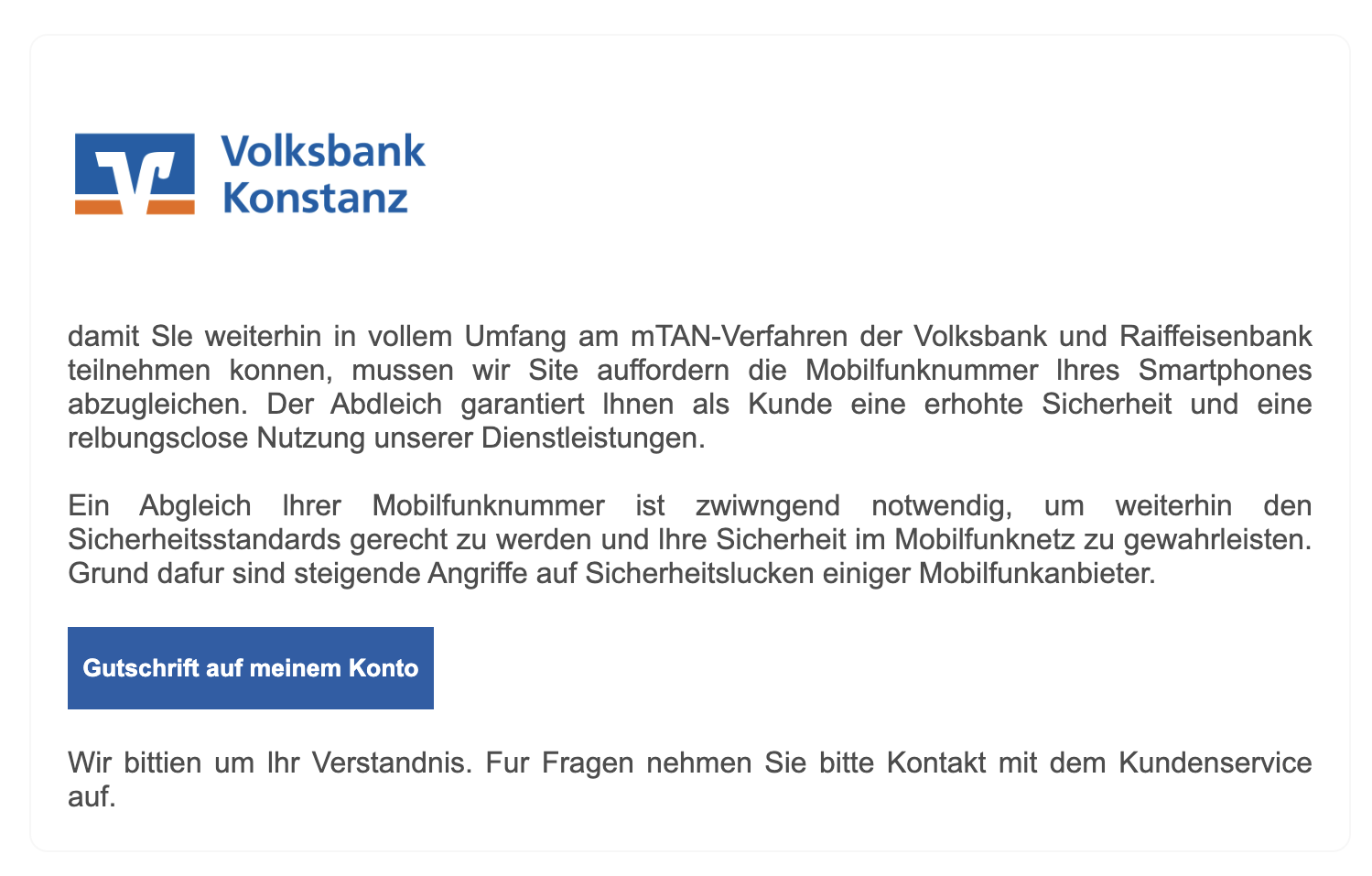 Volks Bank Encrypted HTML Letter 100% Inbox with link