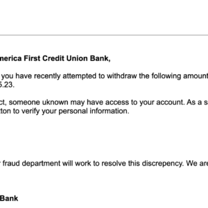 America First Credit Union Html Encrypted Letter 100% inbox with link