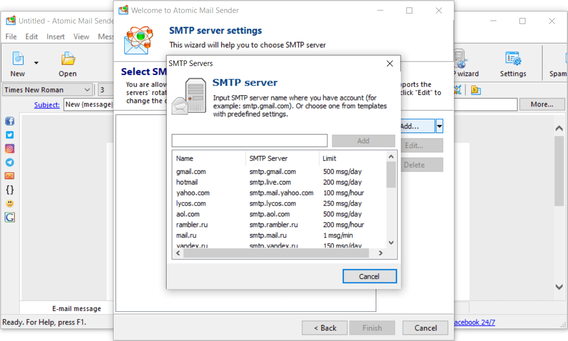 Atomic Email Sending Software
