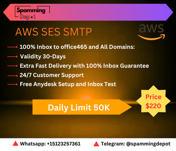 AWS Ses Smtp 100% Inbox to All Domain emails and office365 | Daily Limit 50,000